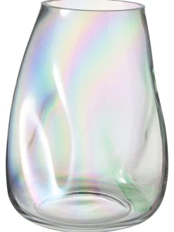 Vaso In Vetro Soffiato Iridescente Rainbow