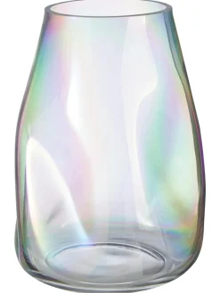 Vaso In Vetro Soffiato Iridescente Rainbow