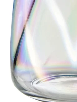 Vaso In Vetro Soffiato Iridescente Rainbow