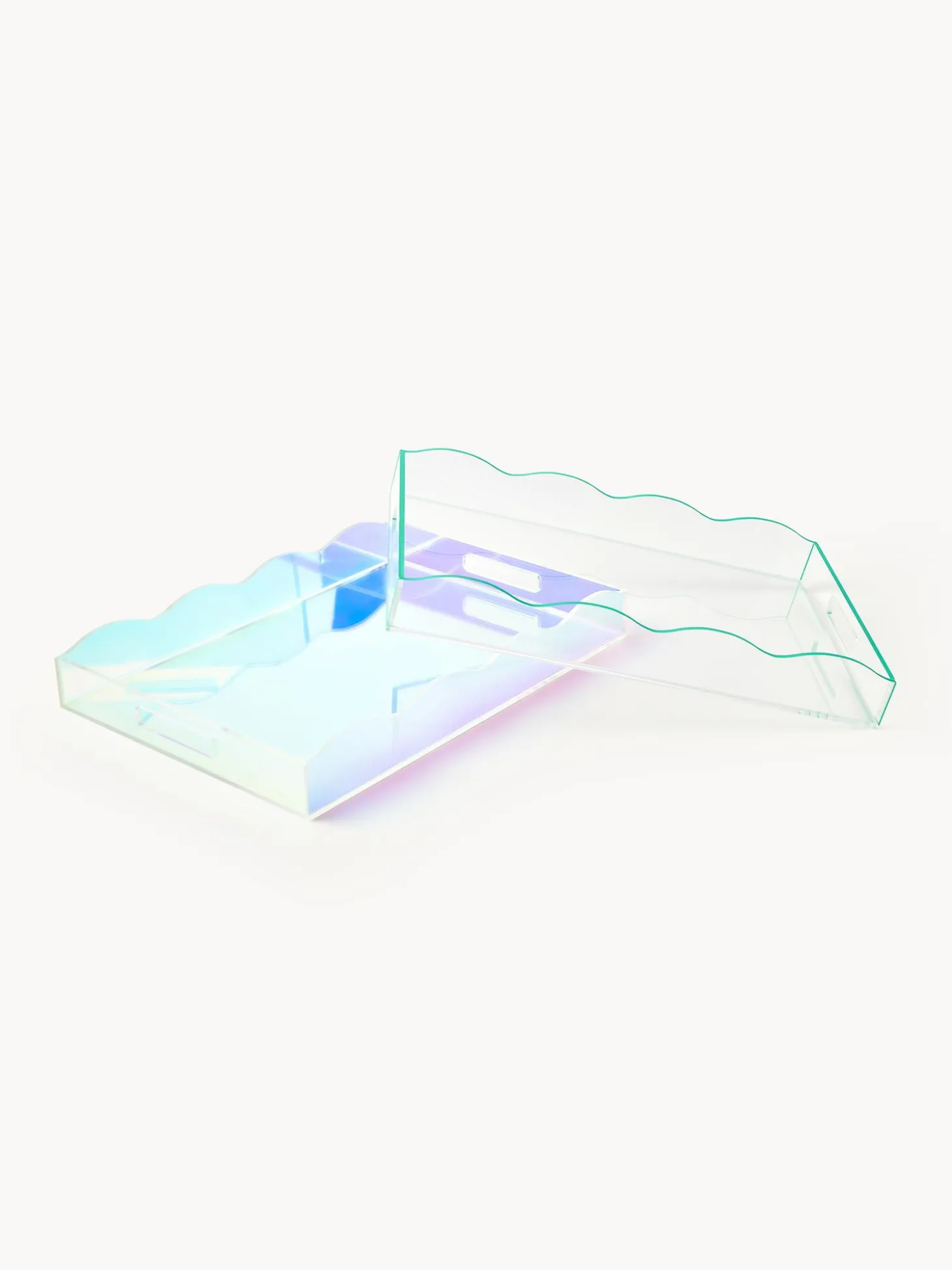 Vassoio Decorativo Con Bordo Ondulato Elsa