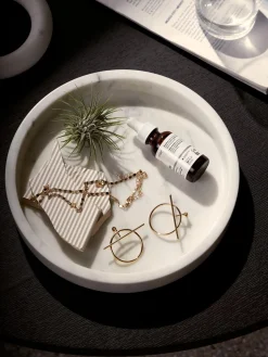 Vassoio Rotondo Decorativo In Marmo Venice