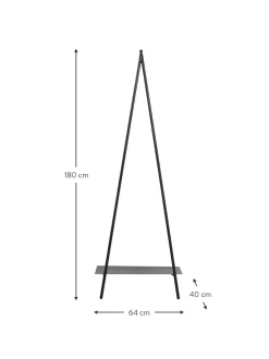 Appendiabiti Da Parete Con Asta Porta Abiti E Mensola Ravi