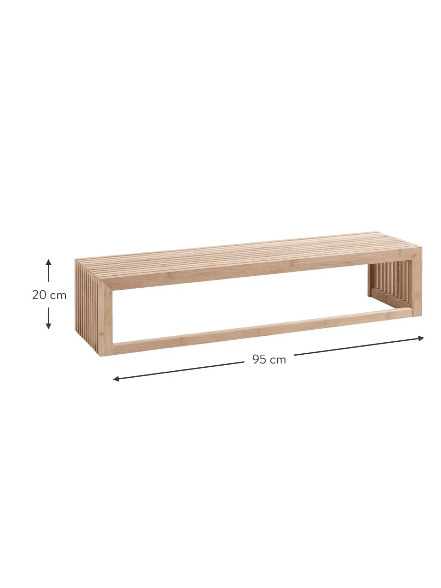 Appendiabiti Da Parete In Legno Di Bambu Rib, In Varie Misure