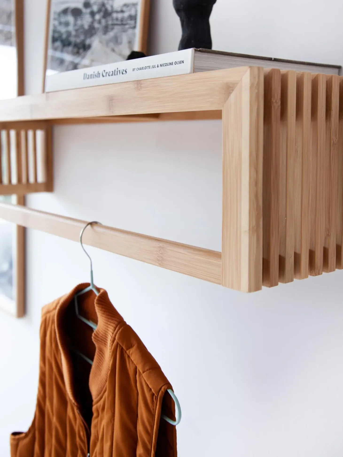 Appendiabiti Da Parete In Legno Di Bambu Rib, In Varie Misure