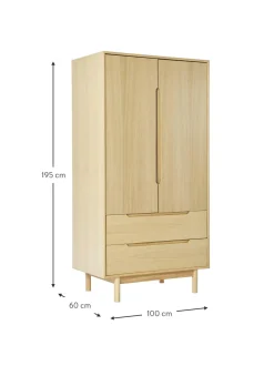 Armadio 2 Ante In Finitura In Legno Di Quercia Cassy