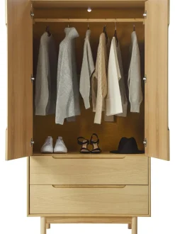 Armadio 2 Ante In Finitura In Legno Di Quercia Cassy