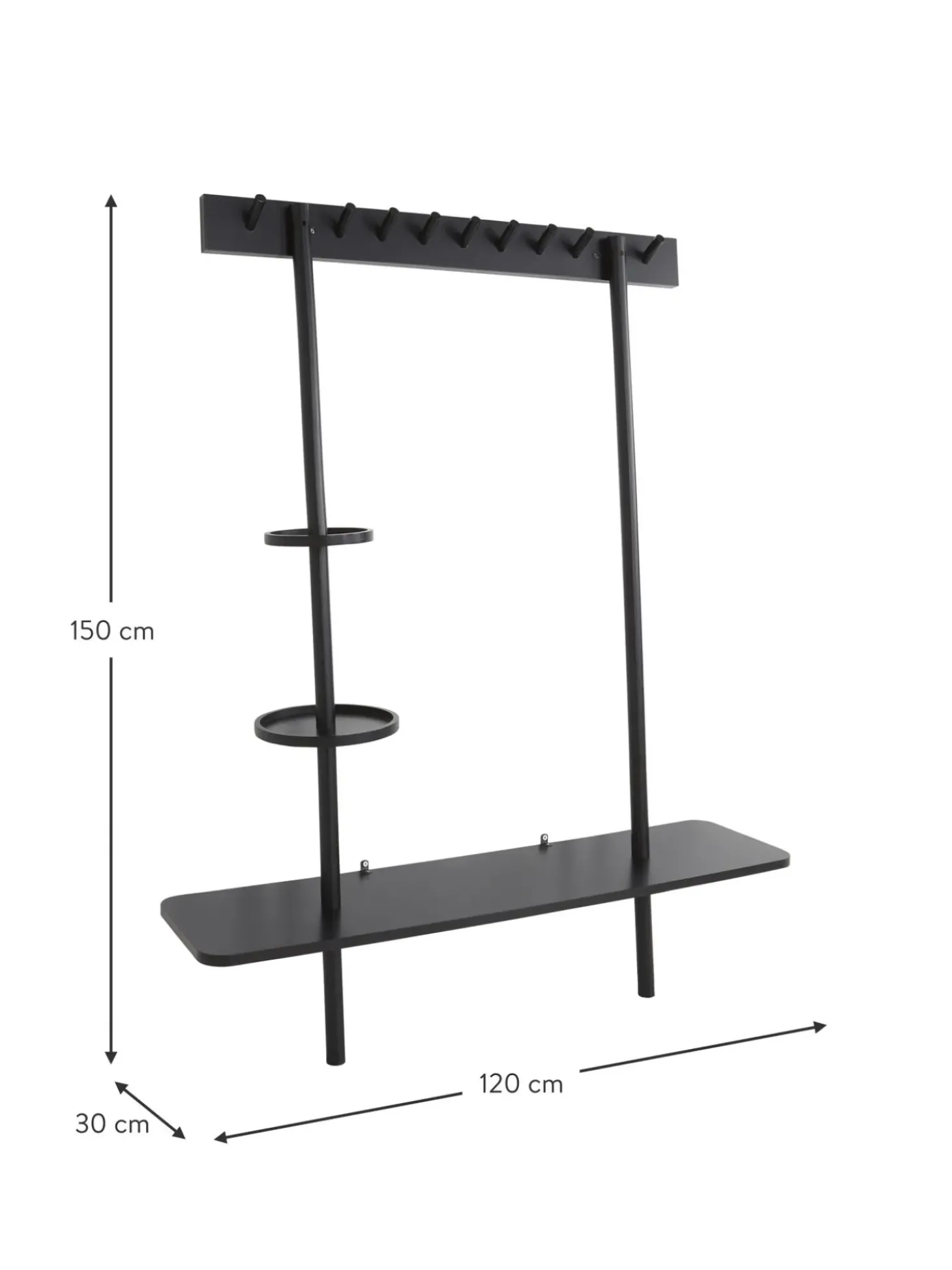 Armadio A Giorno In Legno Di Quercia Claret