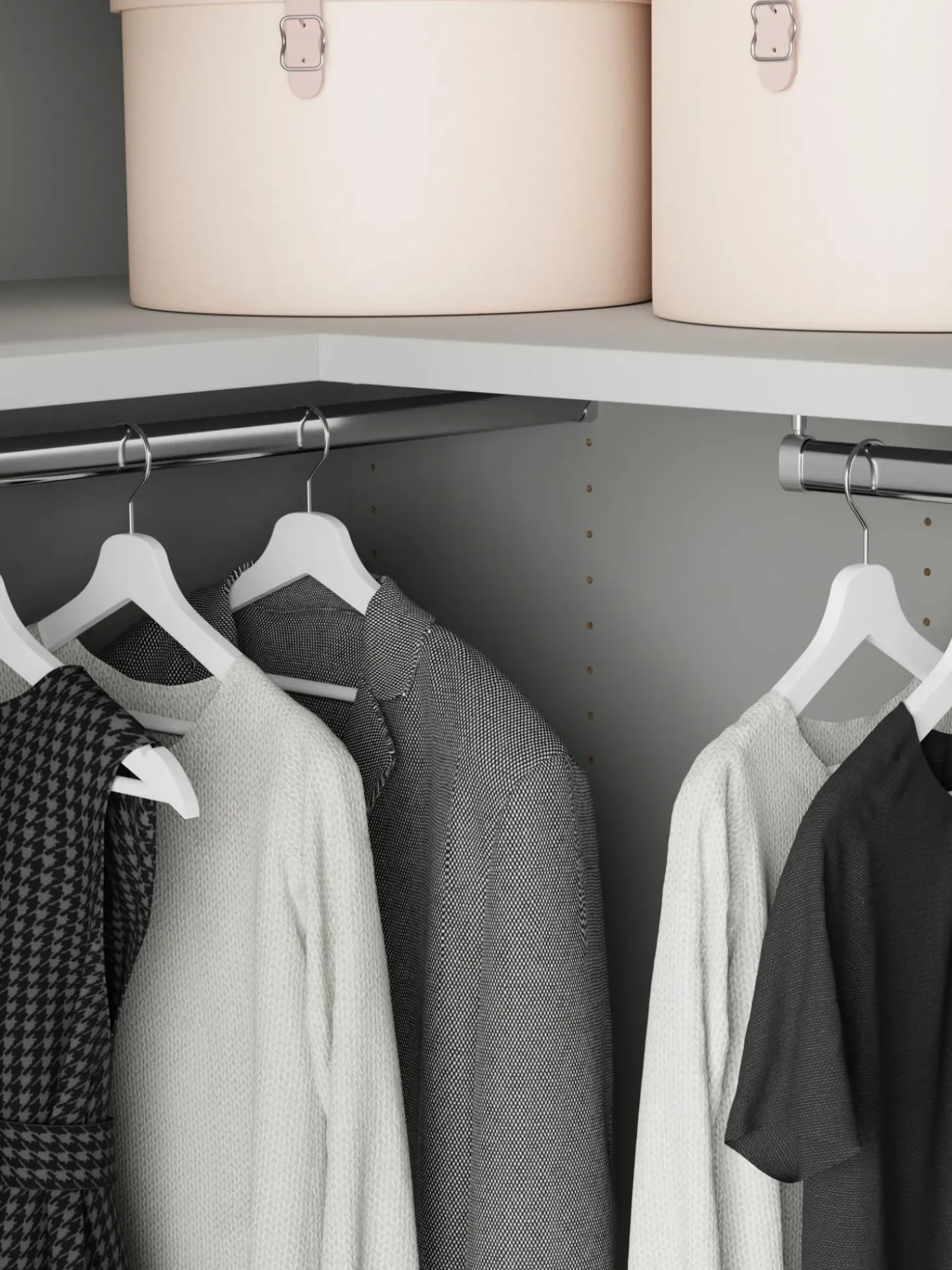 Armadio Angolare Componibile Charlotte, Larg. 165 Cm, Diverse Varianti