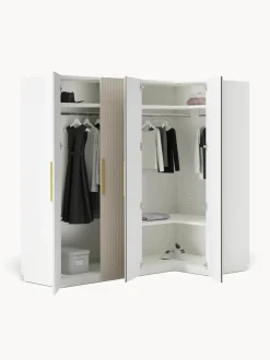 Armadio Angolare Componibile Simone, Larg. 215 Cm, Diverse Varianti