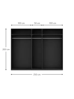 Armadio Componibile Ad Ante Battenti Leon, Larg. 250 Cm, In Diverse Varianti
