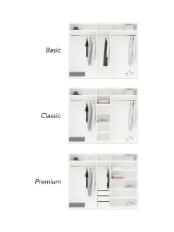 Armadio Componibile Ad Ante Girevoli Leon, Larg. 250 Cm, Diverse Varianti