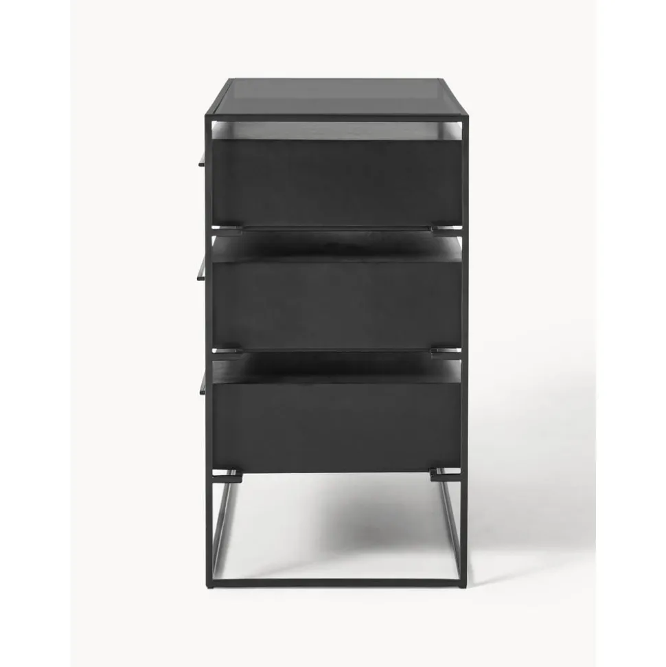 Cassettiera Con Piano In Vetro Lyle