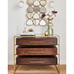 Cassettiera Con Piano In Vetro Lyle