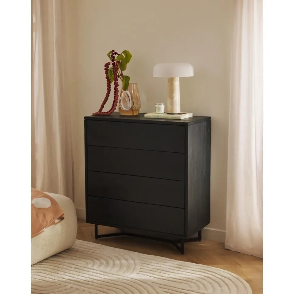 Cassettiera In Legno Di Mango Luca