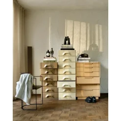 Cassettiera In Legno Sungkai Space Age