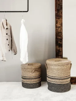 Cesti Con Coperchio Laundo, 2 Pezzi