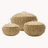 Cesti Con Coperchio Rata, 3 Pezzi