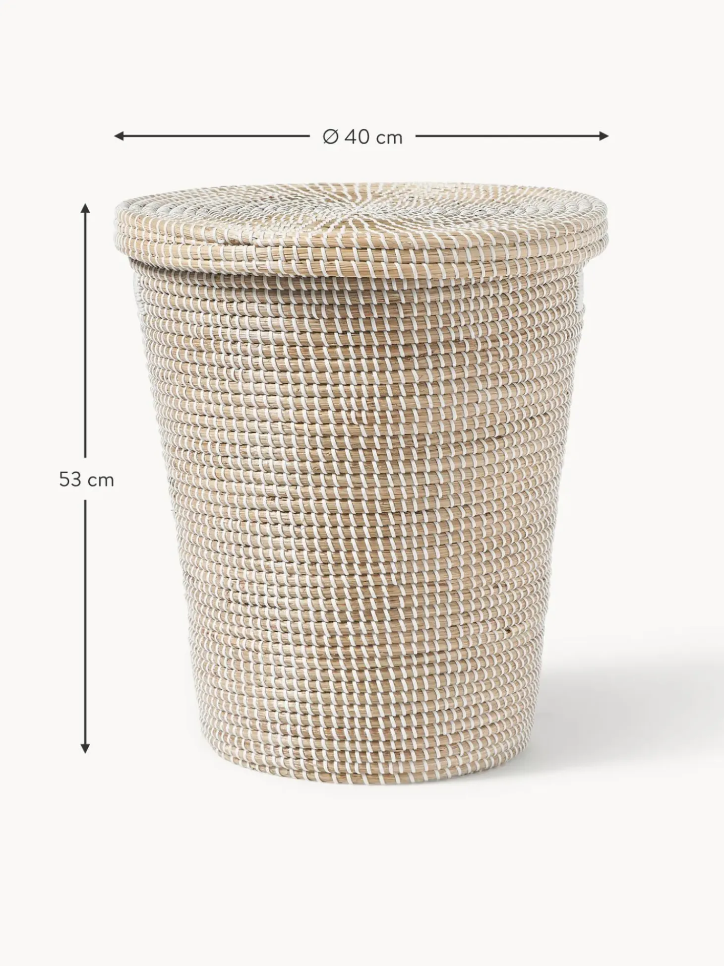 Cesto Portaoggetti In Fibra Naturale Con Coperchio Aleya