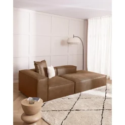 Chaise Longue Componibile In Pelle Riciclata Lennon