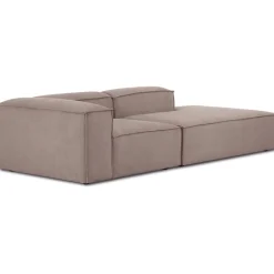 Chaise Longue Componibile In Velluto A Coste Lennon