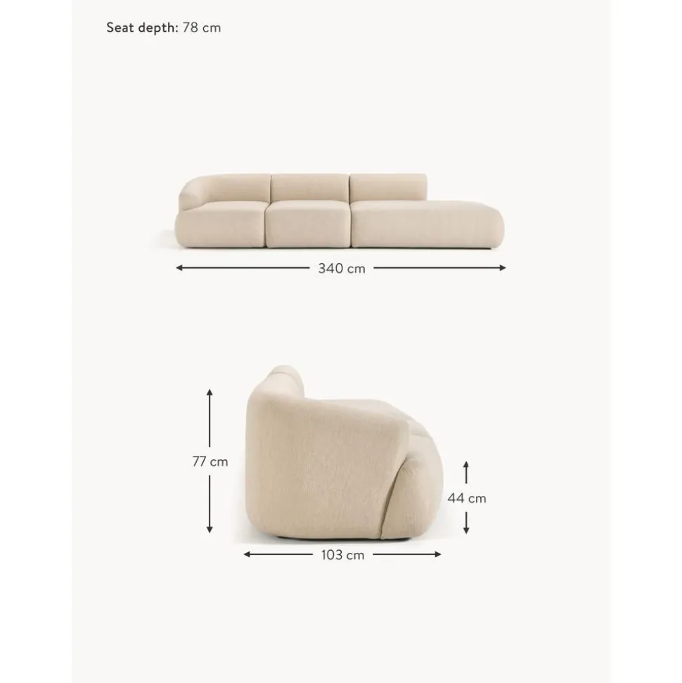 Chaise Longue Componibile Xl Sofia