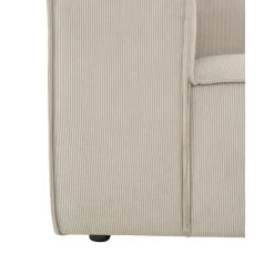 Chaise Longue Componibile In Velluto A Coste Lennon