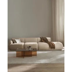 Chaise Longue Xl Componibile In Boucle Sofia
