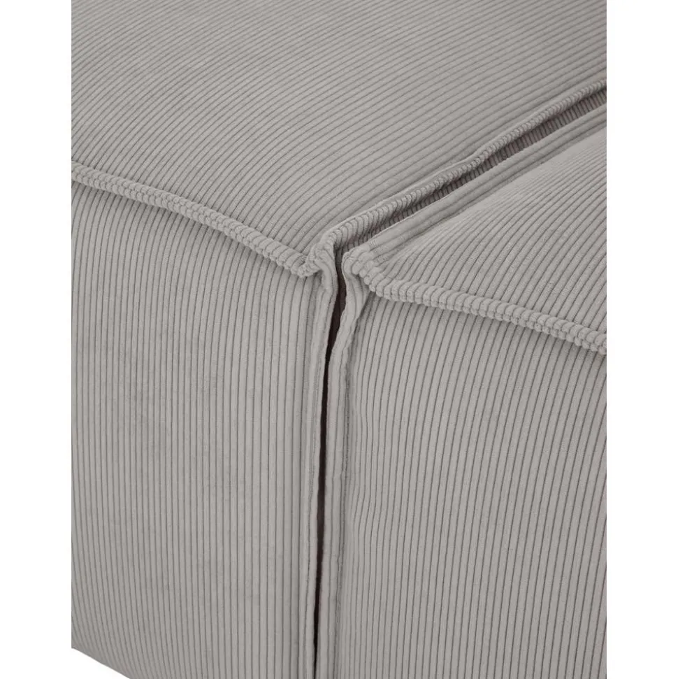 Chaise Longue Xl Componibile In Velluto A Coste Lennon