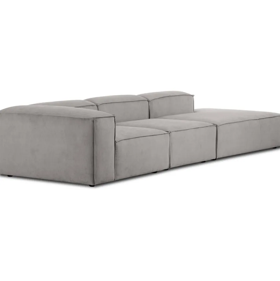 Chaise Longue Xl Componibile In Velluto A Coste Lennon