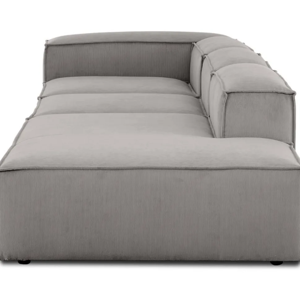 Chaise Longue Xl Componibile In Velluto A Coste Lennon