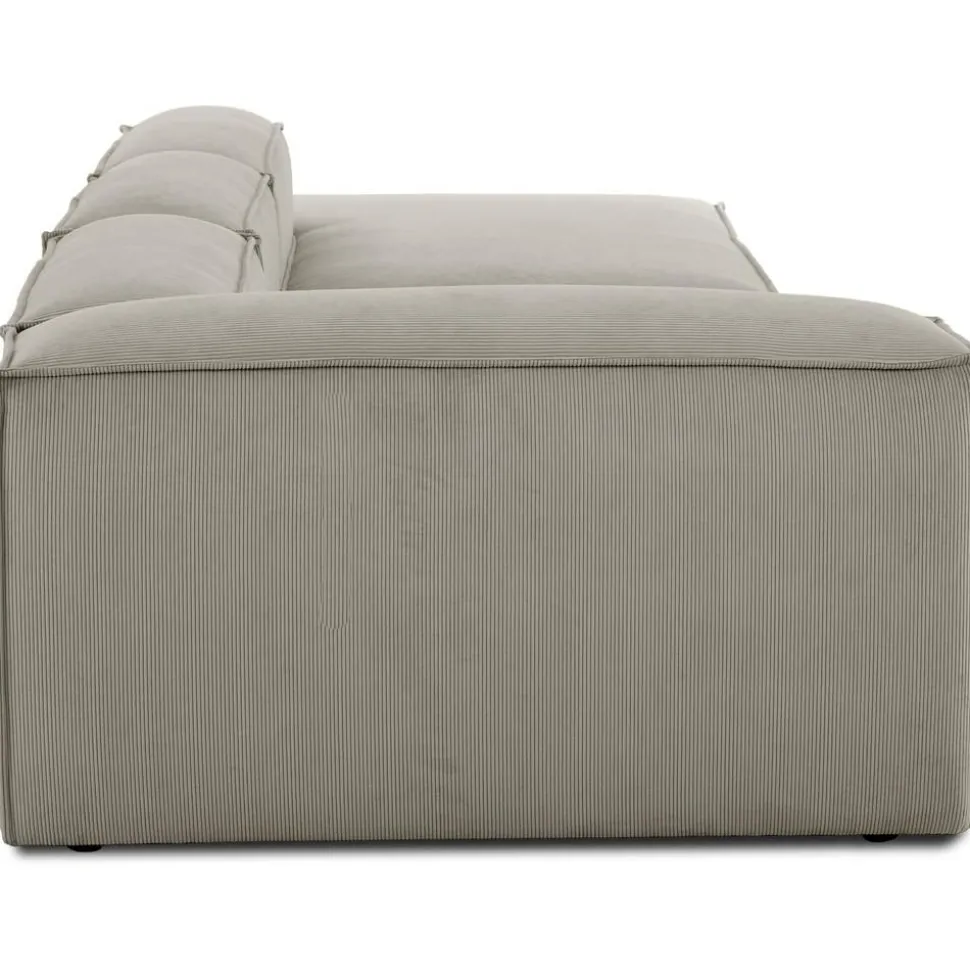 Chaise Longue Xl Componibile In Velluto A Coste Lennon