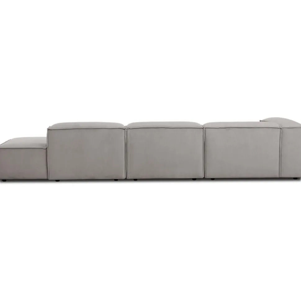 Chaise Longue Xl Componibile In Velluto A Coste Lennon