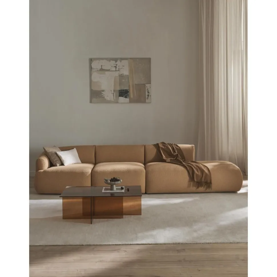 Chaise Longue Xl Componibile In Boucle Sofia