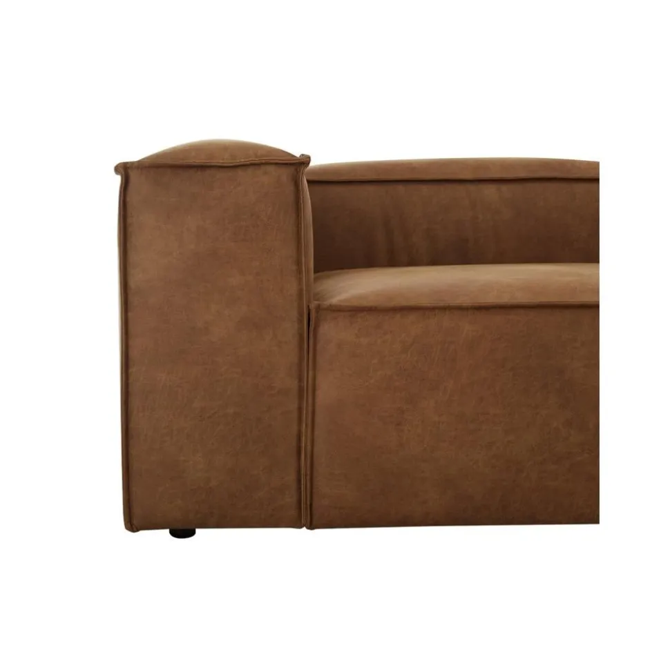 Chaise Longue Xl Componibile In Pelle Riciclata Lennon