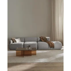 Chaise Longue Xl Componibile In Boucle Sofia