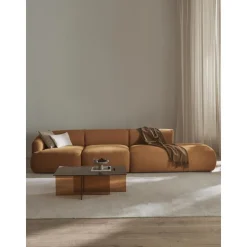 Chaise Longue Xl Componibile In Boucle Sofia