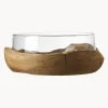 Ciotola Decorativa Fatta A Mano Con Base In Teak Terra, O28 Cm