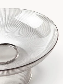 Ciotola In Vetro Con Superficie Scanalata Lija