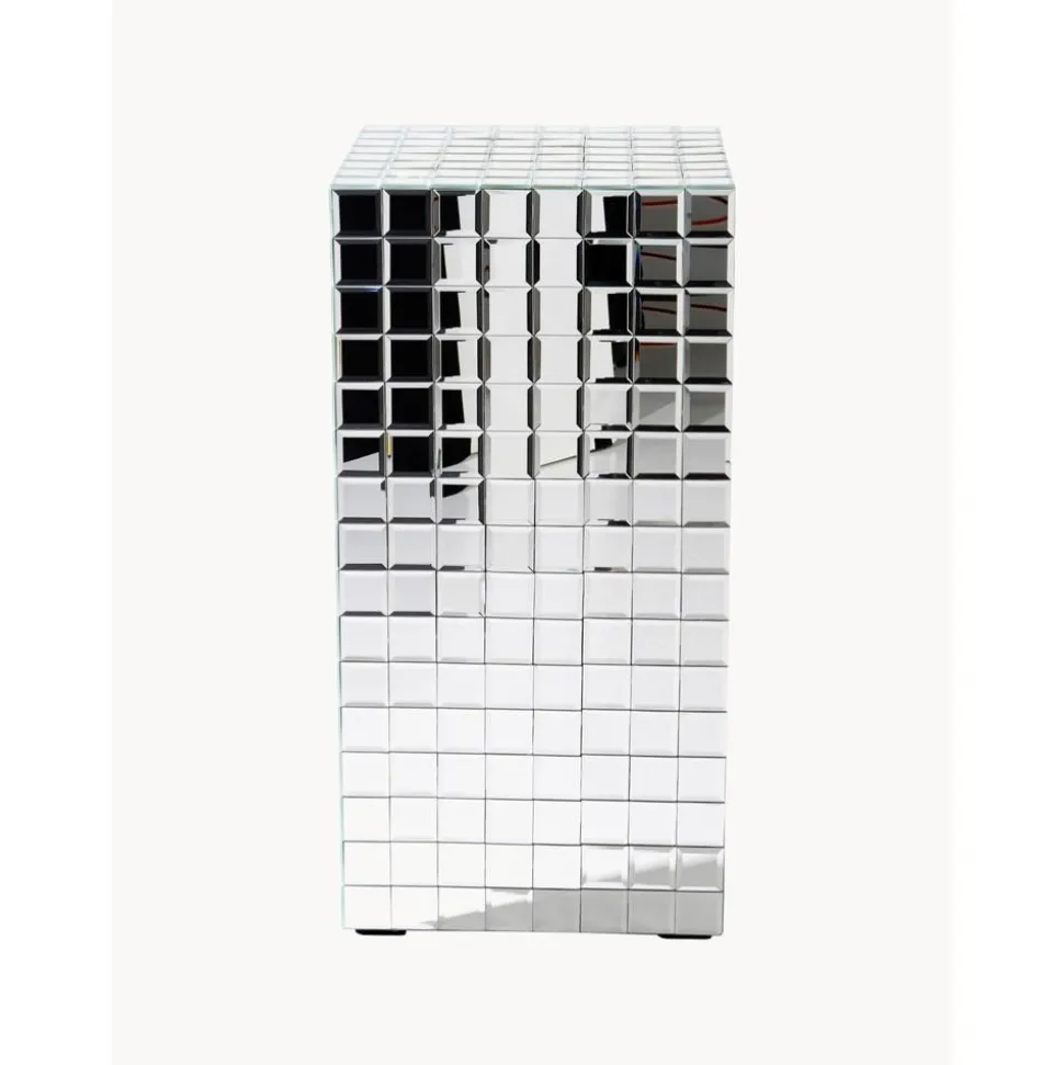 Colonna Decorativa Con Mosaico A Specchio Disco