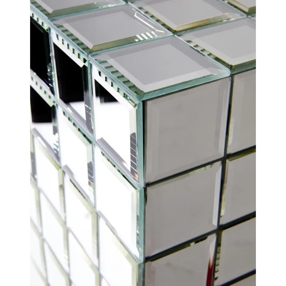 Colonna Decorativa Con Mosaico A Specchio Disco