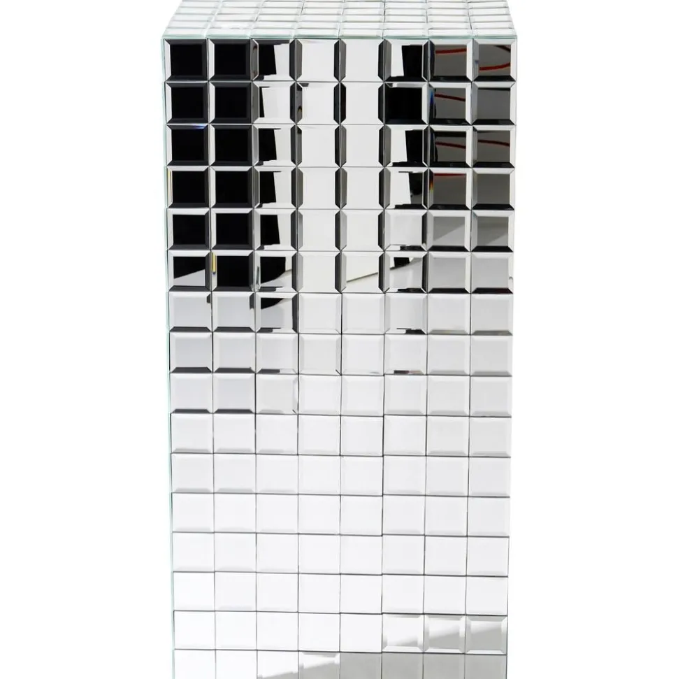 Colonna Decorativa Con Mosaico A Specchio Disco