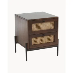 Comodino Con Cassetti Marrone Scuro Vienna