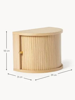 Comodino Da Parete Con Frontale Scanalato Calary