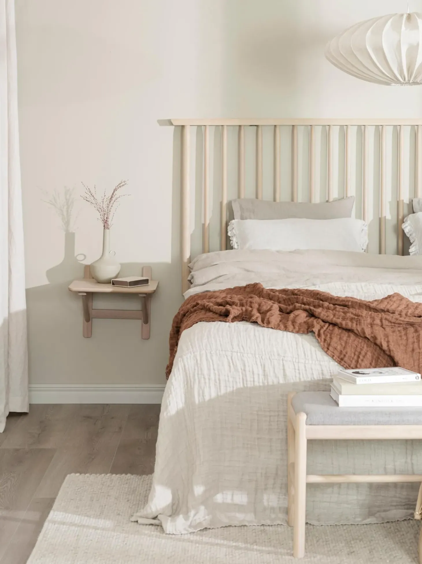 Comodino Da Parete In Legno Di Quercia Camrose