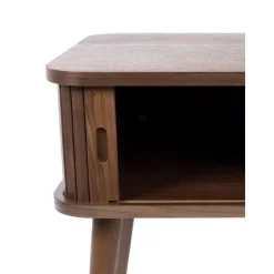 Comodino In Legno Con Anta Scorrevole E Frontale Scanalato Barbier