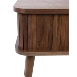 Comodino In Legno Con Anta Scorrevole E Frontale Scanalato Barbier