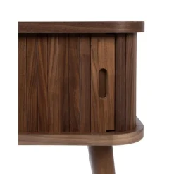 Comodino In Legno Con Anta Scorrevole E Frontale Scanalato Barbier