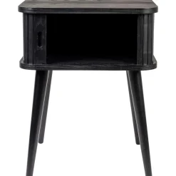 Comodino In Legno Con Anta Scorrevole E Frontale Scanalato Barbier