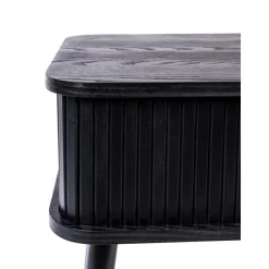 Comodino In Legno Con Anta Scorrevole E Frontale Scanalato Barbier