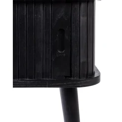 Comodino In Legno Con Anta Scorrevole E Frontale Scanalato Barbier